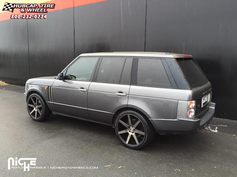 vehicle gallery/land rover range rover niche verona m150  Black & Machined with Dark Tint wheels and rims